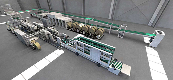 Integrated Inline Paper Valve Bag Production Line