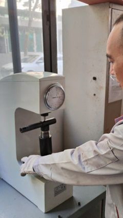 Rockwell hardness tester is applied to see if the components reach the hardness standard.